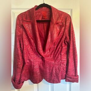 Unique tiger print red blazer